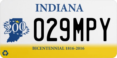 IN license plate 029MPY