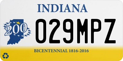 IN license plate 029MPZ