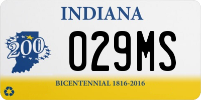 IN license plate 029MS