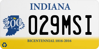 IN license plate 029MSI