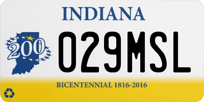 IN license plate 029MSL
