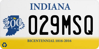 IN license plate 029MSQ