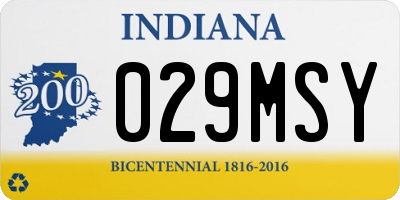 IN license plate 029MSY