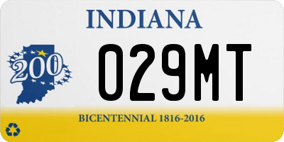 IN license plate 029MT