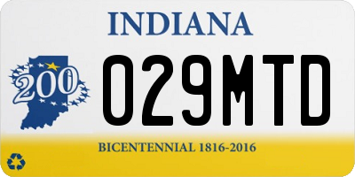 IN license plate 029MTD