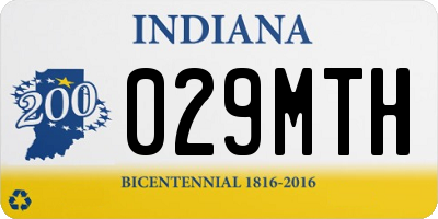 IN license plate 029MTH
