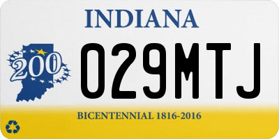 IN license plate 029MTJ
