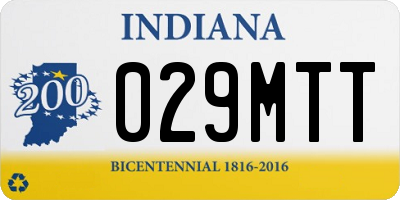 IN license plate 029MTT