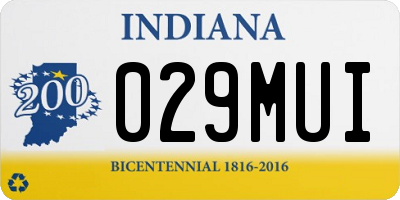 IN license plate 029MUI