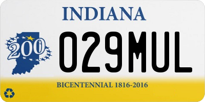 IN license plate 029MUL