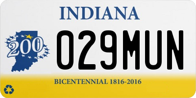 IN license plate 029MUN