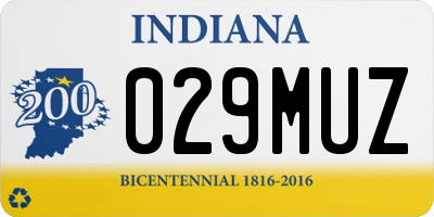 IN license plate 029MUZ