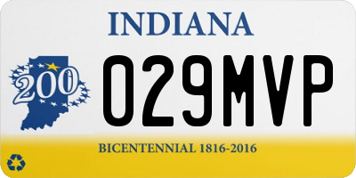 IN license plate 029MVP
