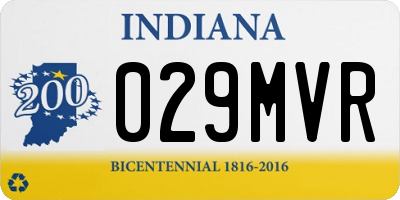 IN license plate 029MVR