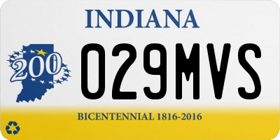 IN license plate 029MVS