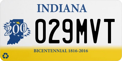 IN license plate 029MVT