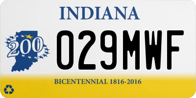 IN license plate 029MWF