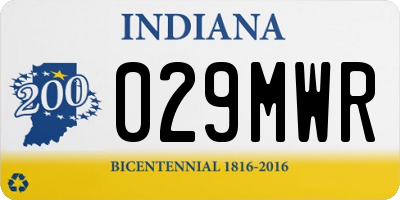 IN license plate 029MWR