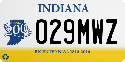 IN license plate 029MWZ