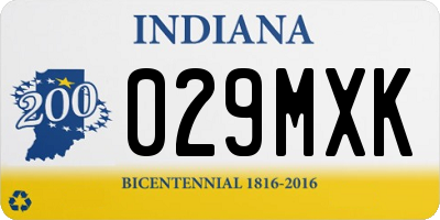 IN license plate 029MXK