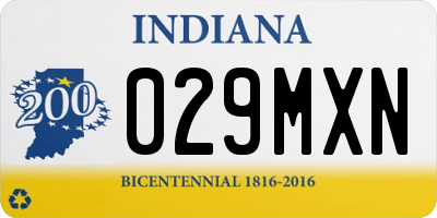 IN license plate 029MXN