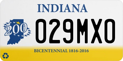 IN license plate 029MXO