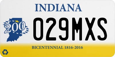 IN license plate 029MXS