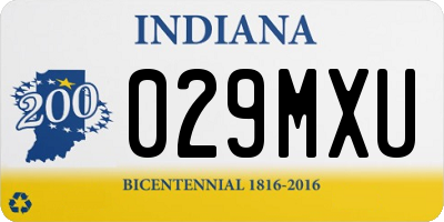 IN license plate 029MXU