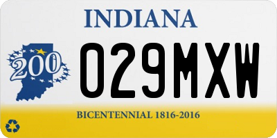 IN license plate 029MXW