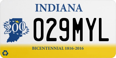IN license plate 029MYL