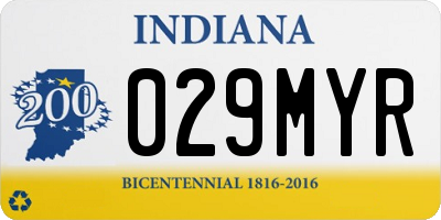 IN license plate 029MYR