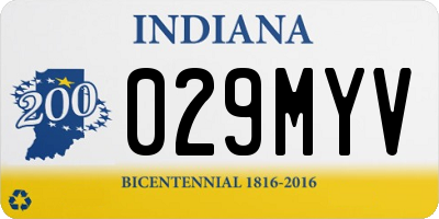 IN license plate 029MYV