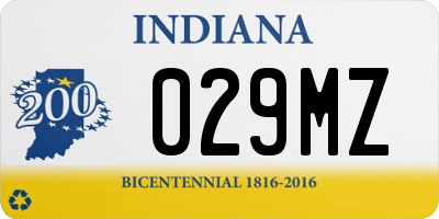 IN license plate 029MZ
