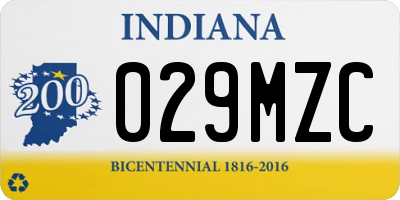 IN license plate 029MZC