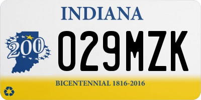 IN license plate 029MZK