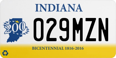 IN license plate 029MZN
