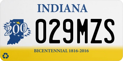 IN license plate 029MZS