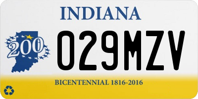 IN license plate 029MZV