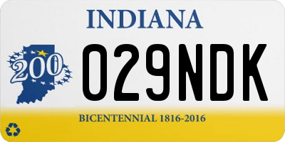 IN license plate 029NDK
