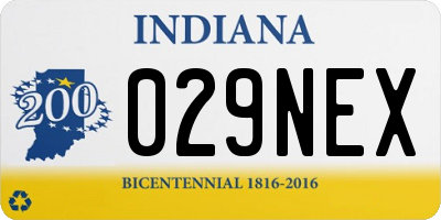 IN license plate 029NEX