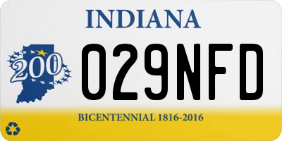IN license plate 029NFD