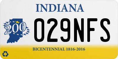IN license plate 029NFS