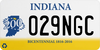 IN license plate 029NGC