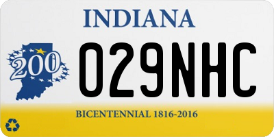 IN license plate 029NHC
