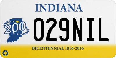 IN license plate 029NIL