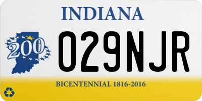 IN license plate 029NJR