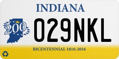 IN license plate 029NKL