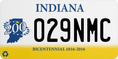 IN license plate 029NMC