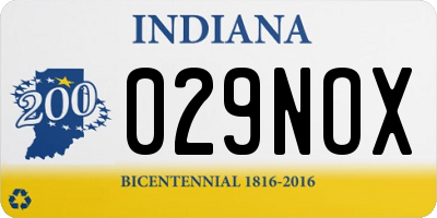 IN license plate 029NOX