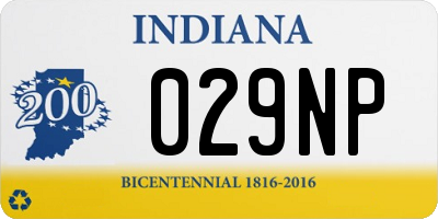 IN license plate 029NP